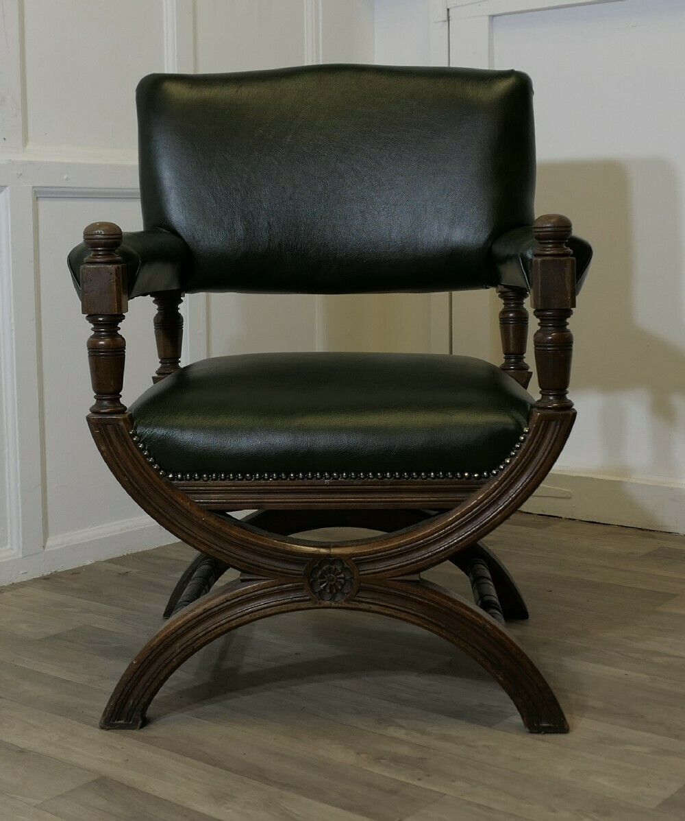 A Handsome Piece, 19th Century X Framed Desk Chair photo buy