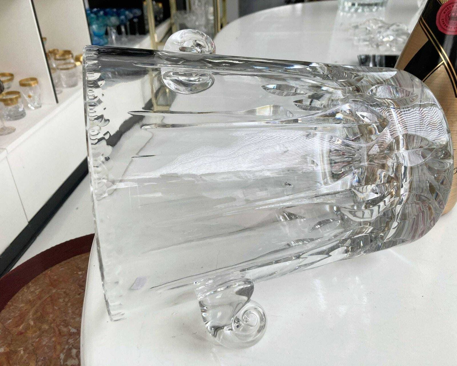 Champagne Bucket French | Large Crystal Bottle Cooler | 10" Tall! photo 390.0