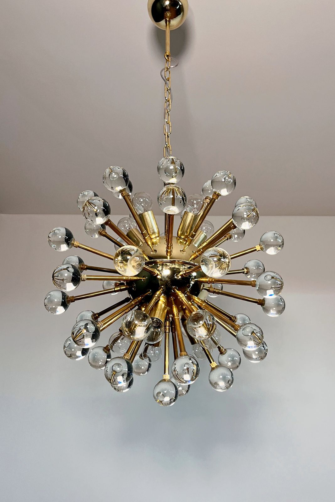 Spectacular Murano Clear Glass Sputnik Chandelier   51 Glasses photo furniture