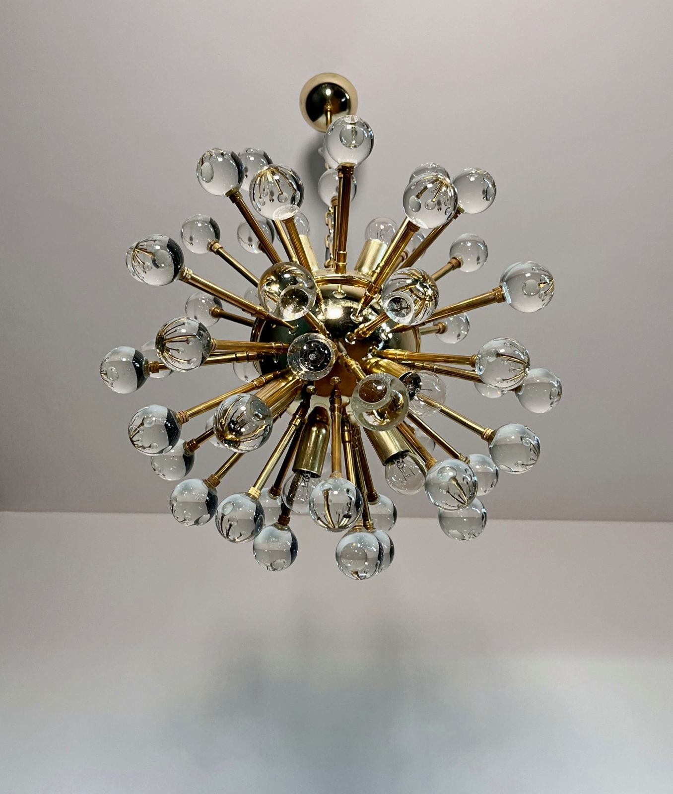 Lighting Spectacular Murano Clear Glass Sputnik Chandelier   51 Glasses photo
