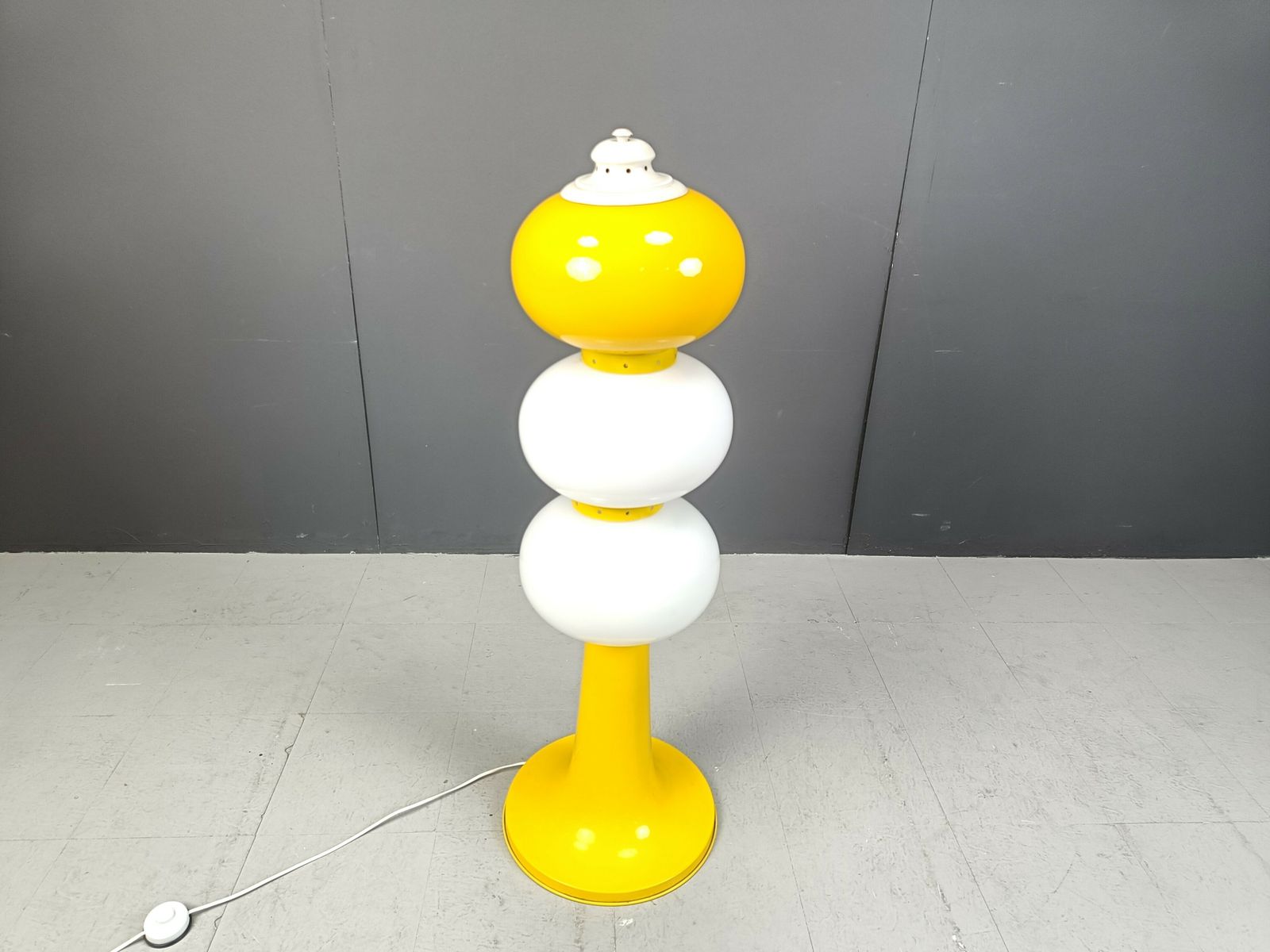 Mid Century Italian Glass Floor Lamp, 1960s photo furniture
