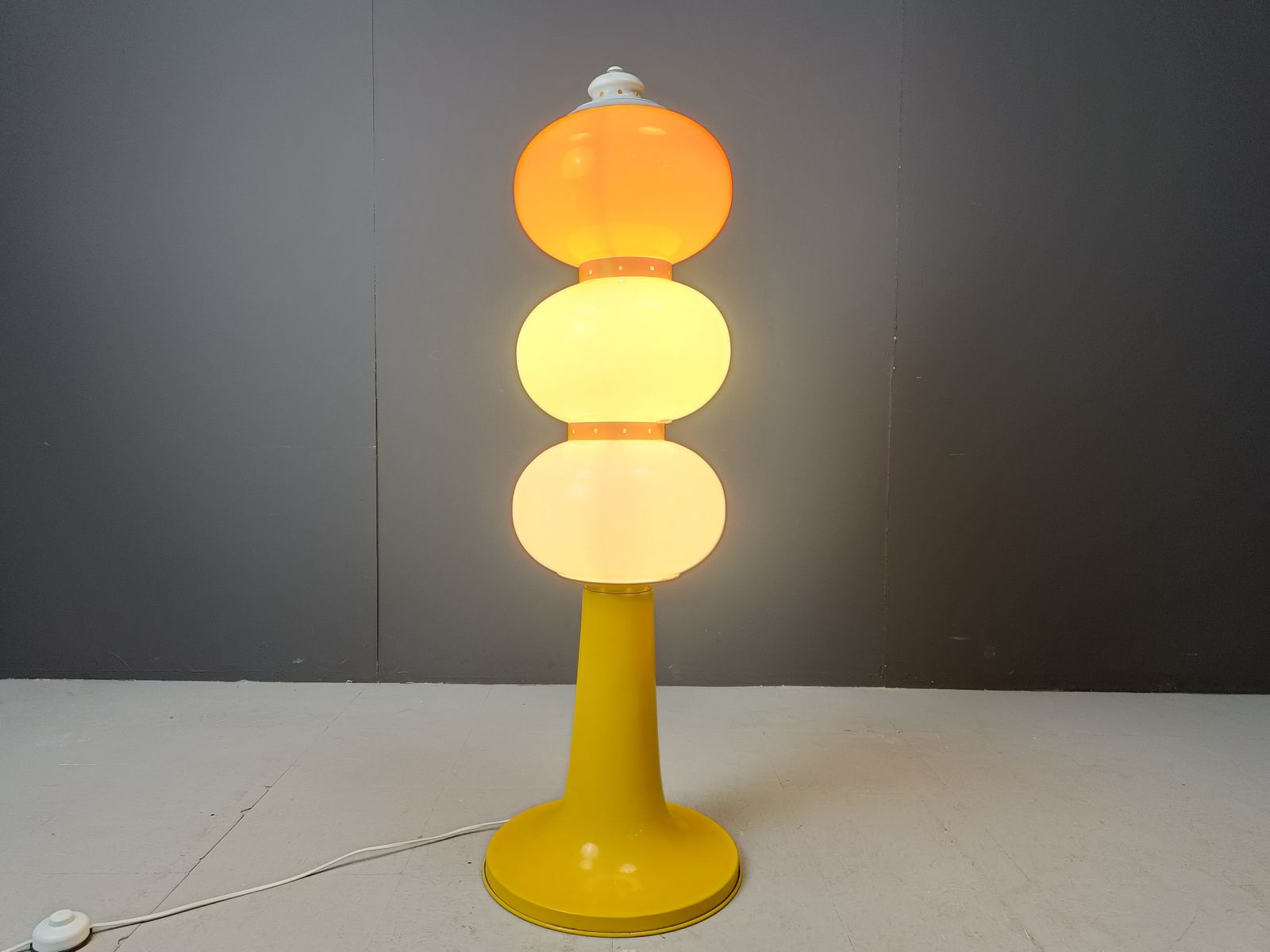 Mid Century Italian Glass Floor Lamp, 1960s photo 750.0
