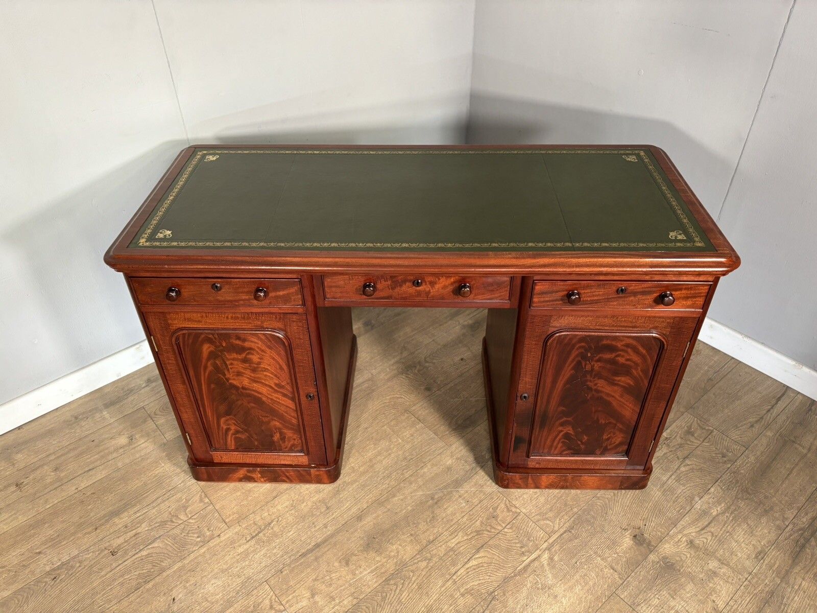 Good Victorian Mahogany Knee Hole Desk photo furniture