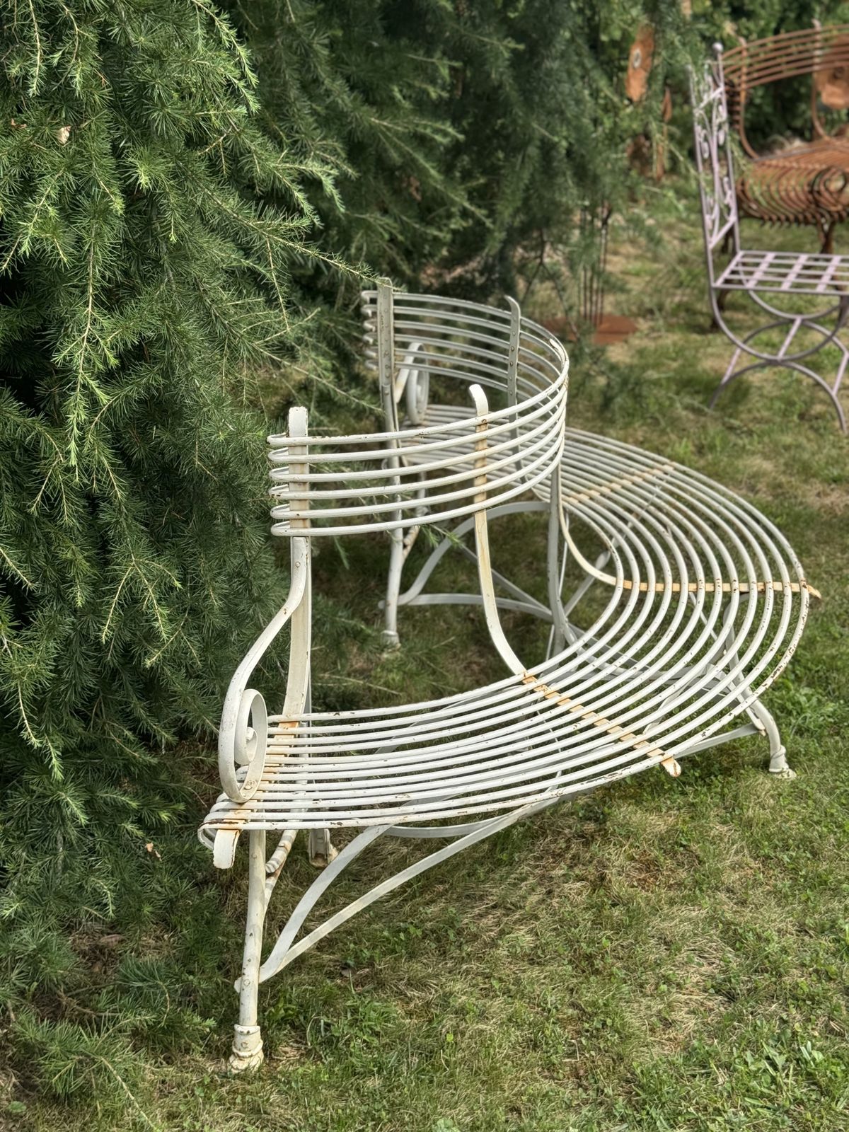 Antique French Arras Tree Bench photo 1900.0