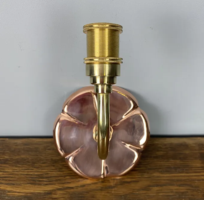 Ashby Copper Lily Pad Wall Light – Single Arm (43088) photo furniture