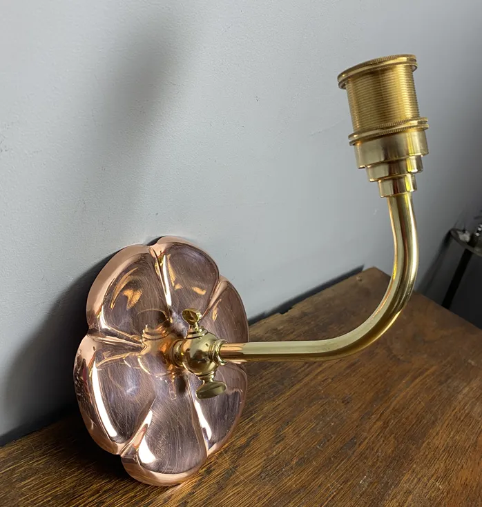 Ashby Copper Lily Pad Wall Light – Single Arm (43088) photo Lighting
