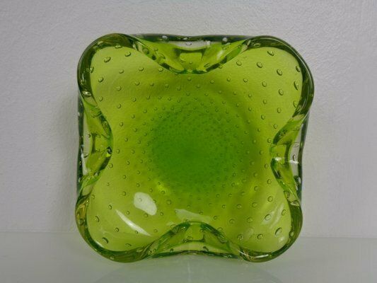 photo buy Green Sommerso Murano Glass Ashtray, Italy, 1960s