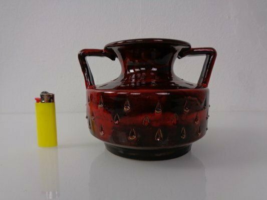 Italian Strawberry Ceramic Vase By Fratelli Fanciullacci For Bitossi, 1960s photo for sale