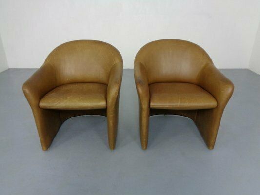 Mid Century German Leather Cocktail Chairs From Walter Knoll, 1960s, Set Of 2 photo Furniture