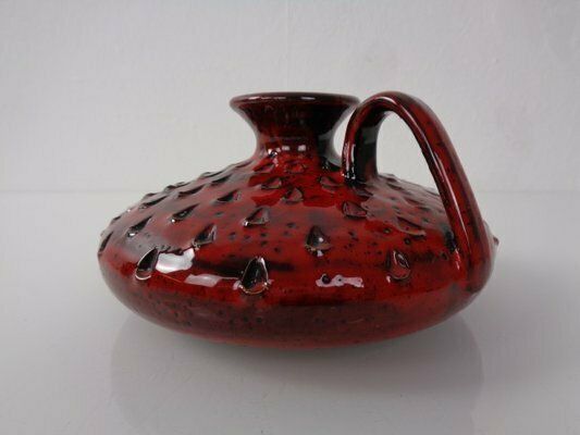 Italian Strawberry Ceramic Vase By Fratelli Fanciullacci For Bitossi, 1960s photo for sale