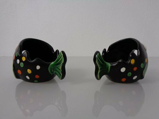 Ceramic Fish Ashtrays From Zell Schmider, 1960s, Set Of 2 photo buy