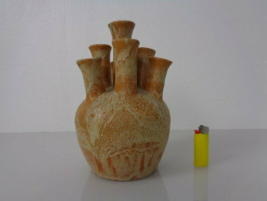German Studio Ceramic Mushroom Vase By Lu & Gerd Grove, Lübeck, 1960s photo Home Decor