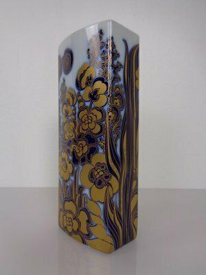 Pop Art Hutschenreuther Cobalt Porcelain Vase By Hermann Schwahn, Germany, 1960s photo 200.0