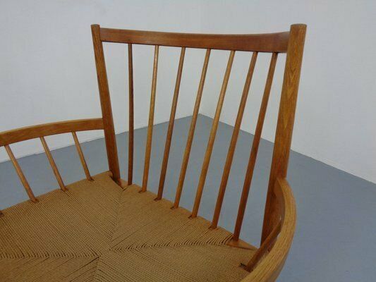 photo buy Early J82 Oak & Papercord Armchair By Jørgen Bækmark For Fdb Møbler, Denmark, 1960s
