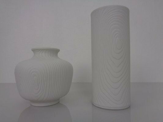 Mid Century Op Art Vases From Hutschenreuther Tirschenreuth, 1960s, Set Of 2 photo furniture