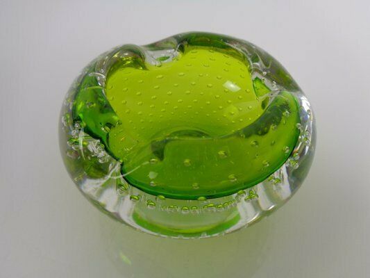 photo buy Green Sommerso Murano Glass Ashtrays, Italy, 1960s, Set Of 2