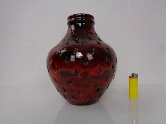 Italian Strawberry Ceramic Vase By Fratelli Fanciullacci For Bitossi, 1960s photo furniture
