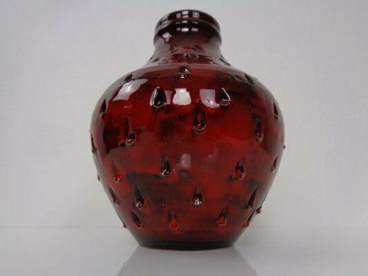 Italian Strawberry Ceramic Vase By Fratelli Fanciullacci For Bitossi, 1960s photo Home Decor