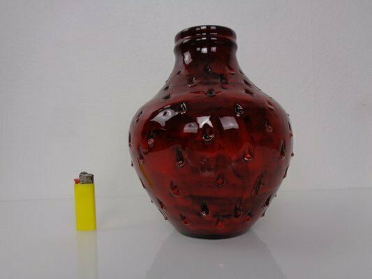 Italian Strawberry Ceramic Vase By Fratelli Fanciullacci For Bitossi, 1960s photo vinterior