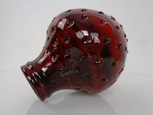 Home Decor Italian Strawberry Ceramic Vase By Fratelli Fanciullacci For Bitossi, 1960s photo