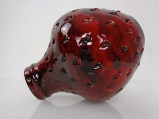 photo vintage Italian Strawberry Ceramic Vase By Fratelli Fanciullacci For Bitossi, 1960s