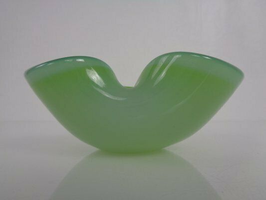 photo furniture Green Sommerso Murano Glass Ashtray, Italy, 1960s
