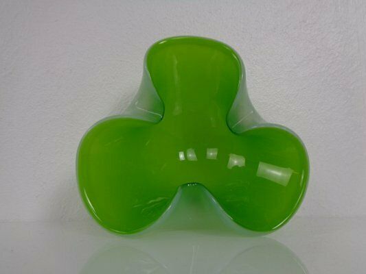photo for sale Green Sommerso Murano Glass Ashtray, Italy, 1960s