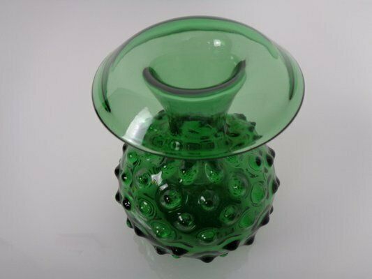 Italian Green Bubble Glass Vase By Empoli, 1960s, Set Of 3 photo Home Decor