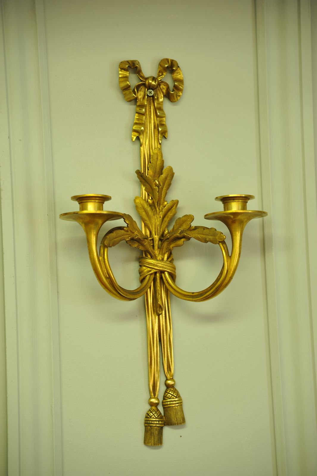 Pair Of 19c Antique French Gilt Bronze Wall Lights/ Sconces photo buy