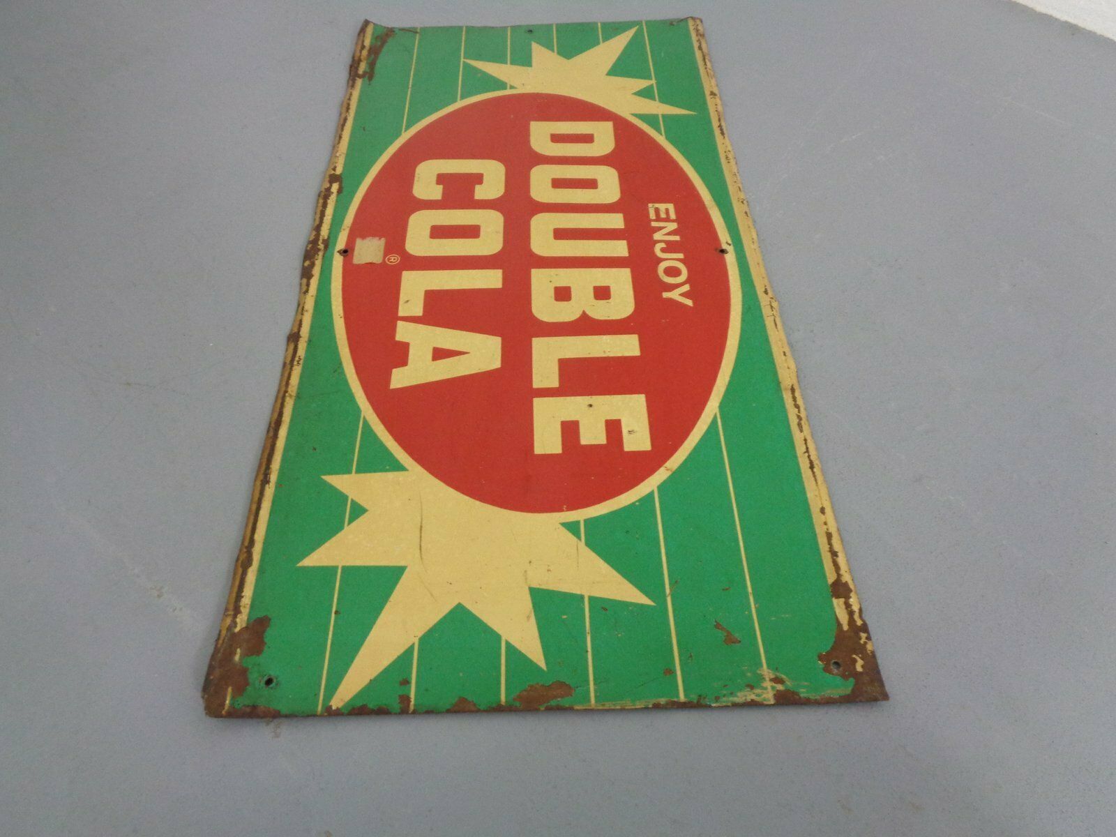 photo buy Tin Enjoy Double Cola Sign, USA, 1960s