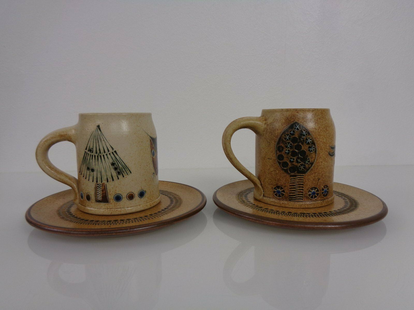 photo buy Studio Ceramic Breakfast Plates & Coffee Mug By Heinz Theo Dietz, 1960s, Set Of 12