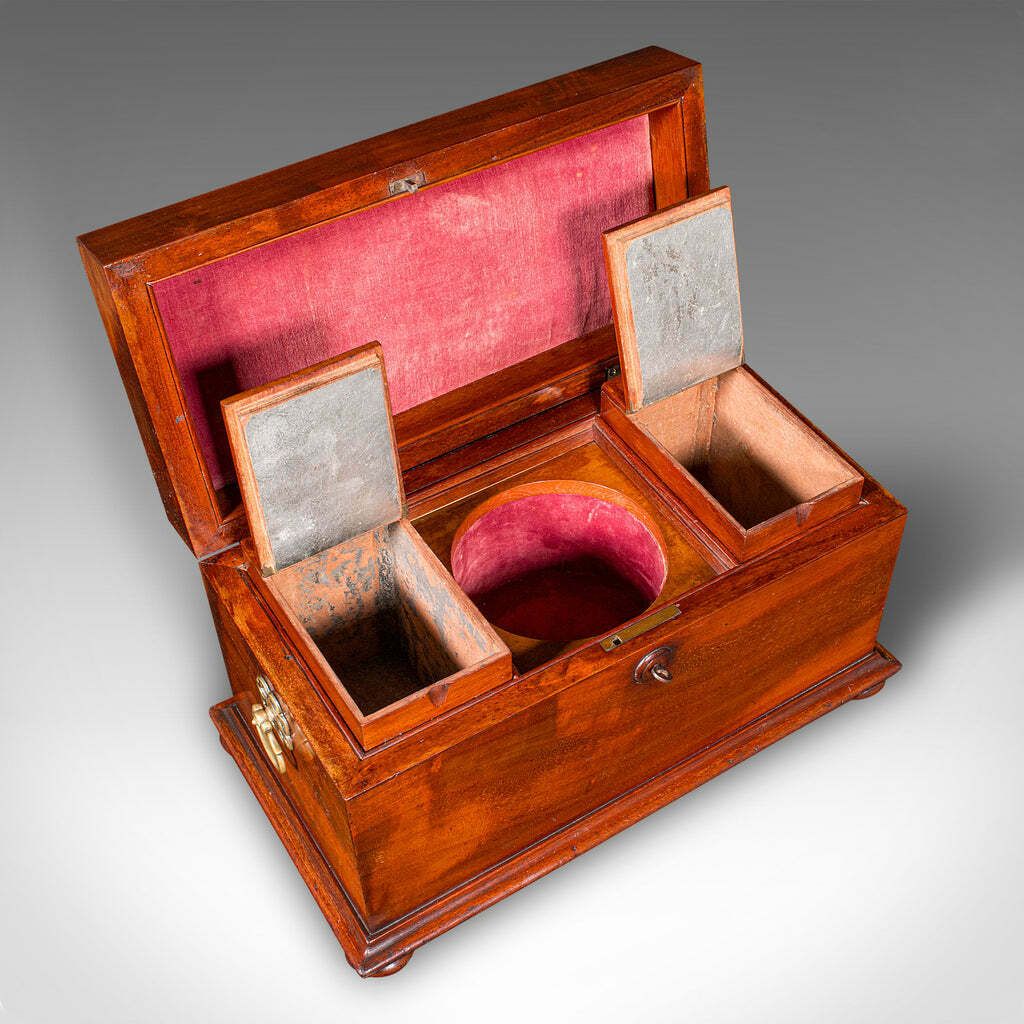 photo furniture Antique Loose Tea Caddy, English, Dual Compartment Beverage Case, Regency, 1820