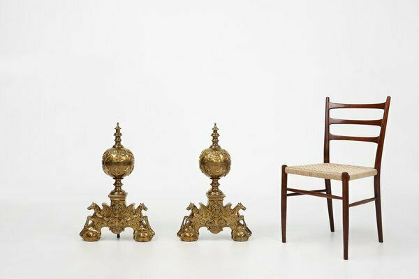 Large 20th Century Neo Classical Copper Firebucks, France, 1940, Set Of 2 photo furniture