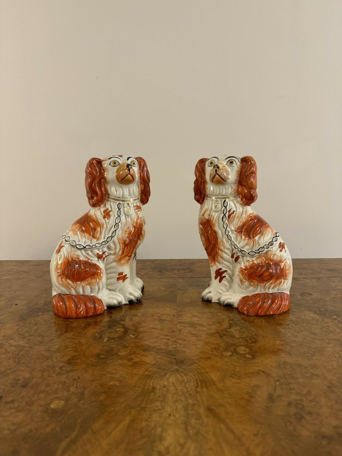 Wonderful Pair Of  Victorian Seated Spaniels photo furniture