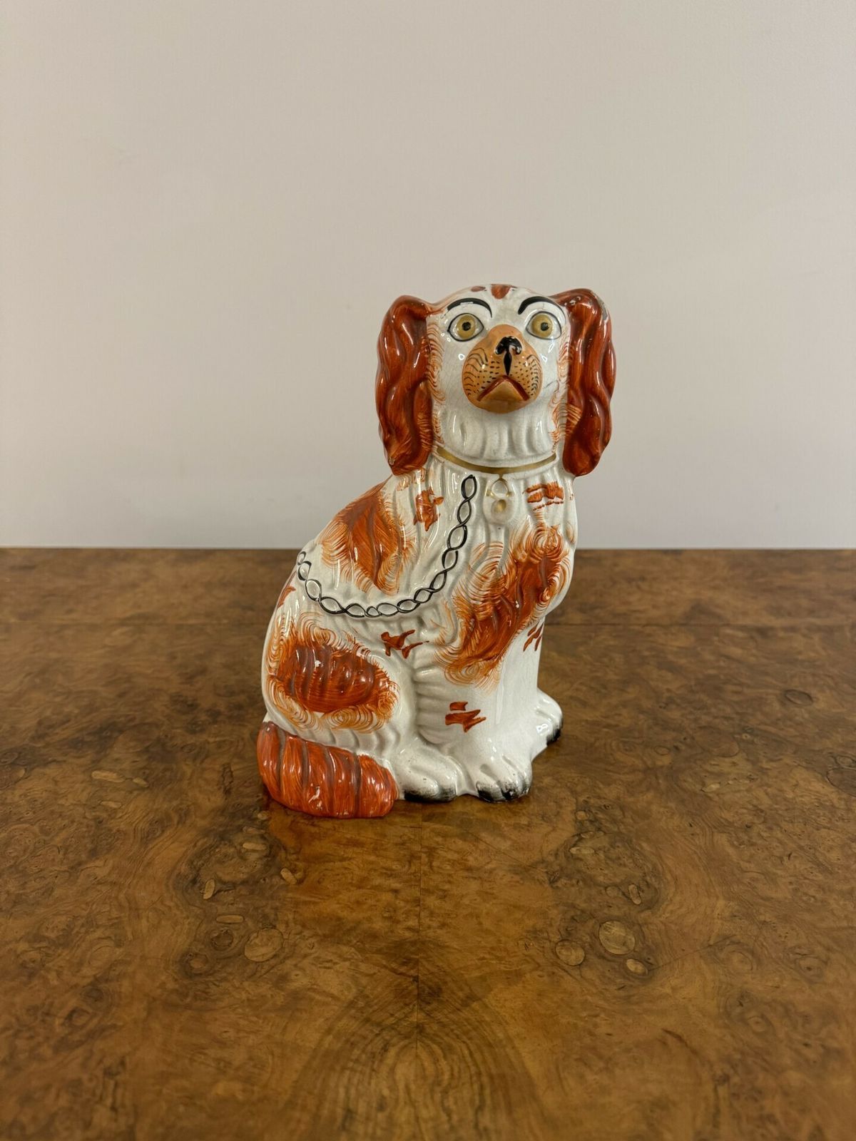 Wonderful Pair Of  Victorian Seated Spaniels photo for sale