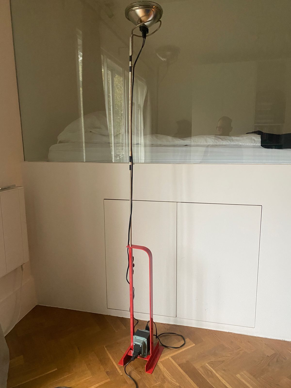 Red Toio Floor Lamp Designed By  Achille And Pier Giacomo Castiglioni , 1962