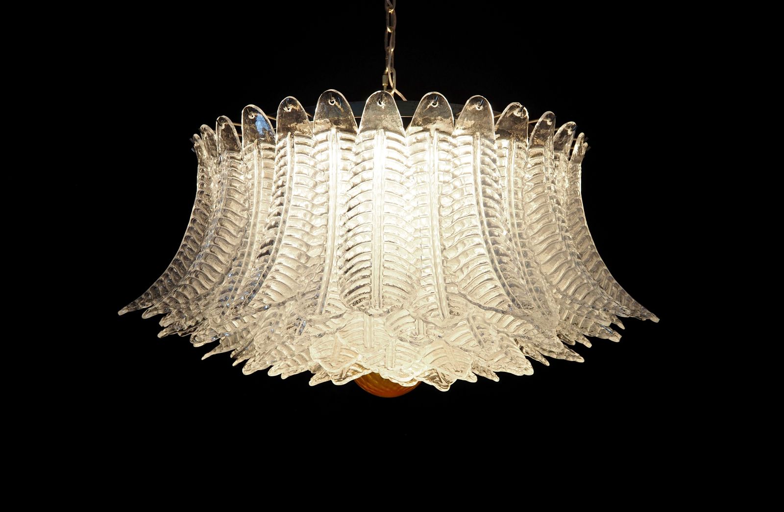 Large Murano Glass Chandelier  100 Clear Felci Glasses photo buy
