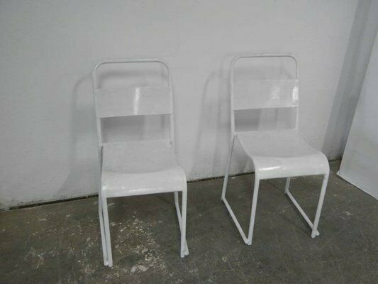 Iron Chairs And Coffee Table, 1960s, Set Of 4 photo for sale