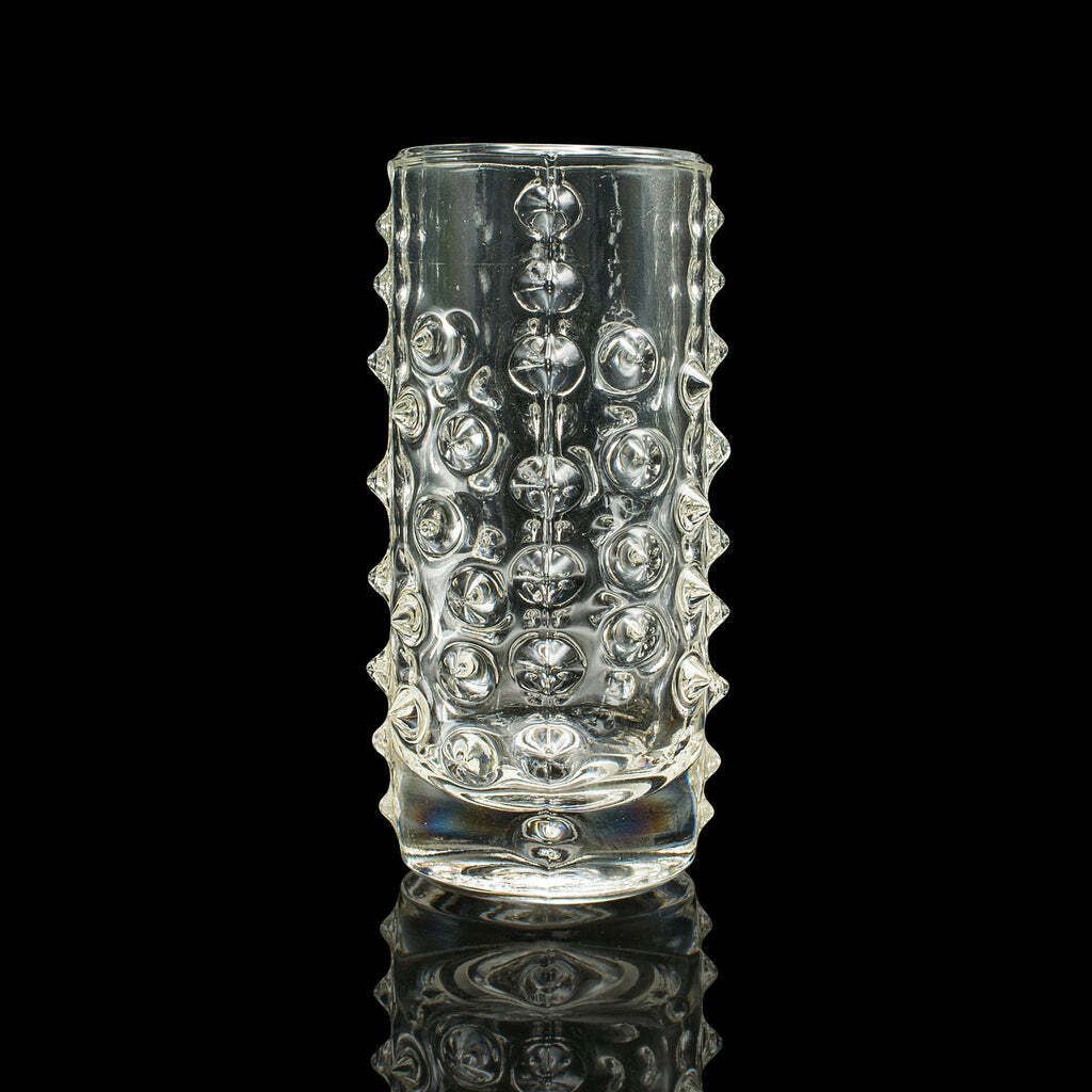 Small Vintage Bohemian Flower Vase, Czech, Art Glass, Posy Sleeve, Circa 1970 photo for sale