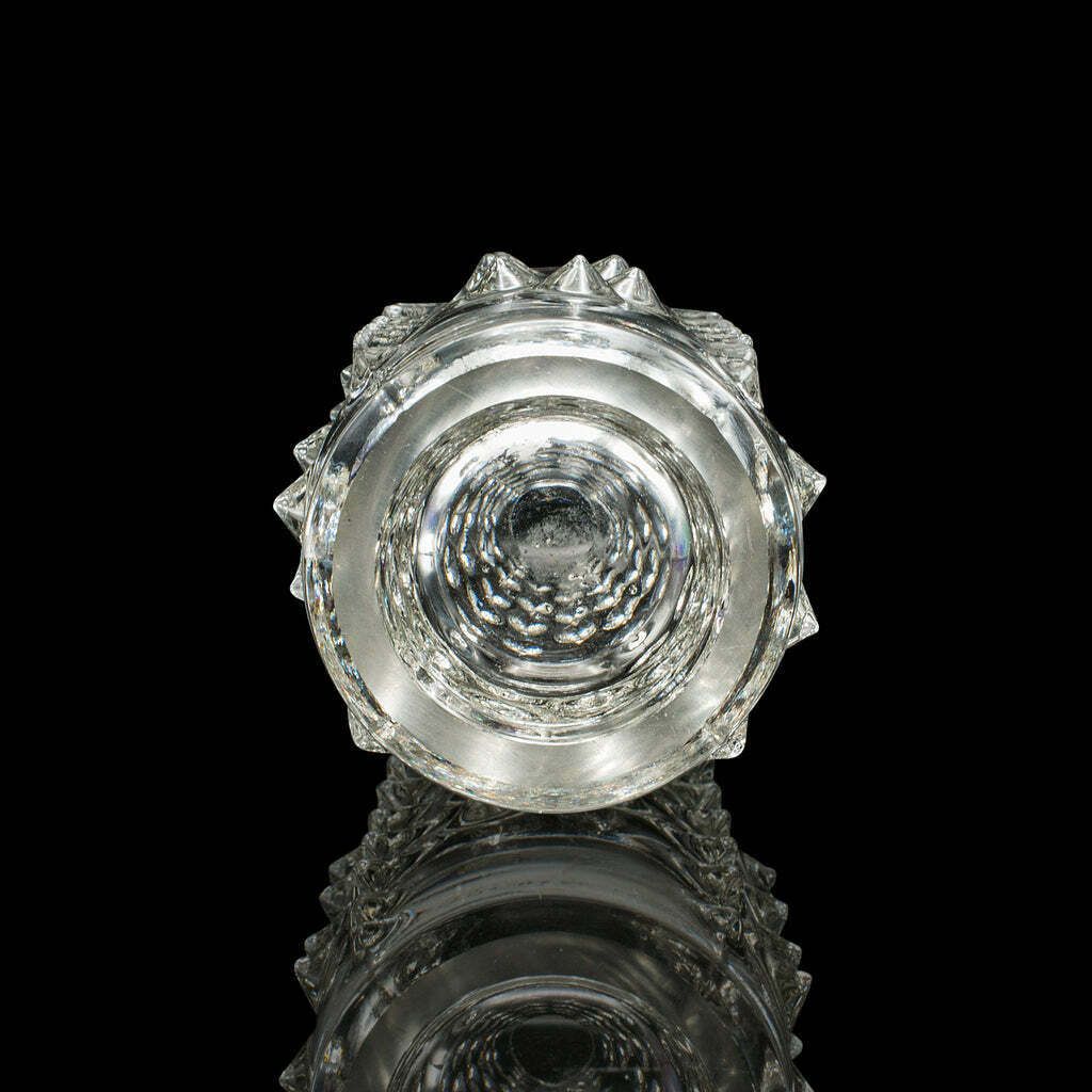 Small Vintage Bohemian Flower Vase, Czech, Art Glass, Posy Sleeve, Circa 1970 photo vintage