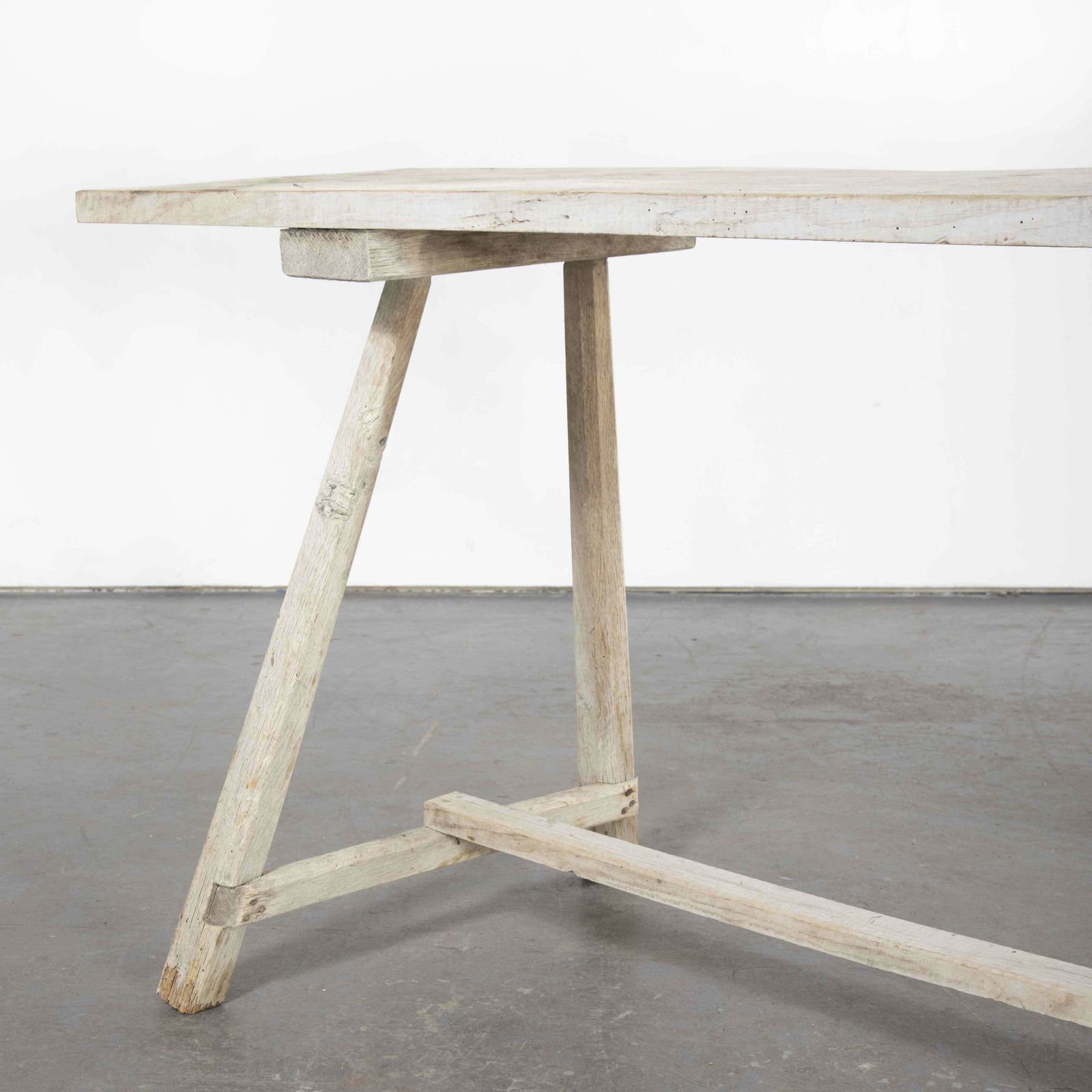 19th Century Original French Washing Table Scrubbed And Bleached Top photo vintage