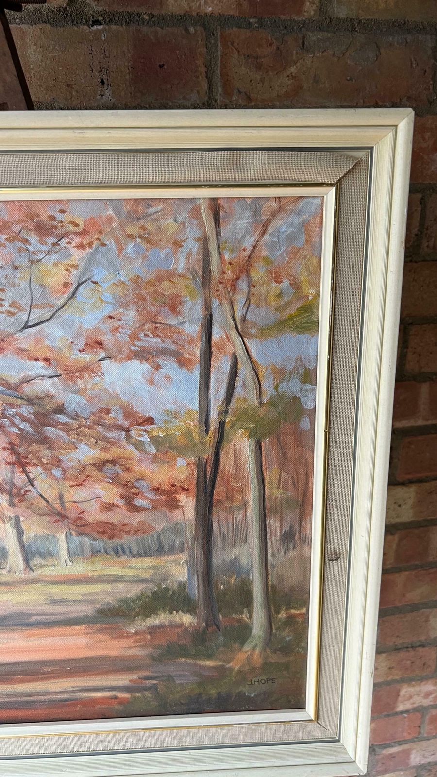 Original Mid Century Landscape Oil Painting Ashridge Beeches By Jeanne Hope photo buy