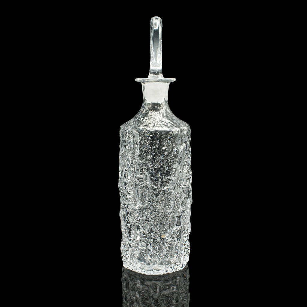 Vintage Spirit Decanter, Italian, Art Glass, Glacier Finish, Liqueur, Aperitif photo Home Decor
