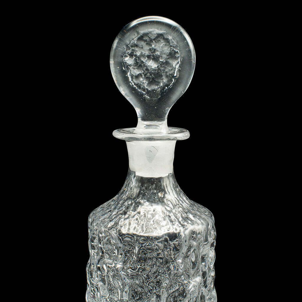photo for sale Vintage Spirit Decanter, Italian, Art Glass, Glacier Finish, Liqueur, Aperitif