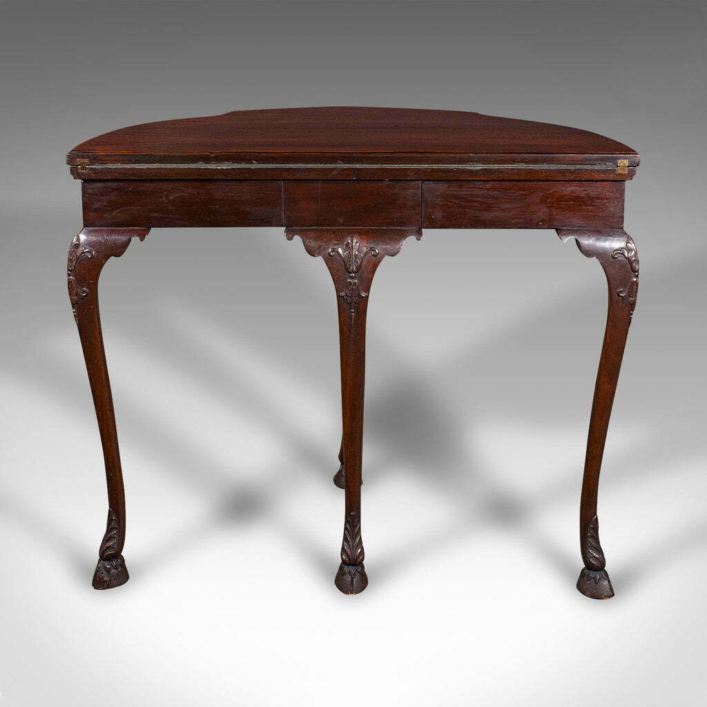 Antique Georgian Revival Card Table, English, Folding, Games, Victorian, C.1890 photo 1795.0