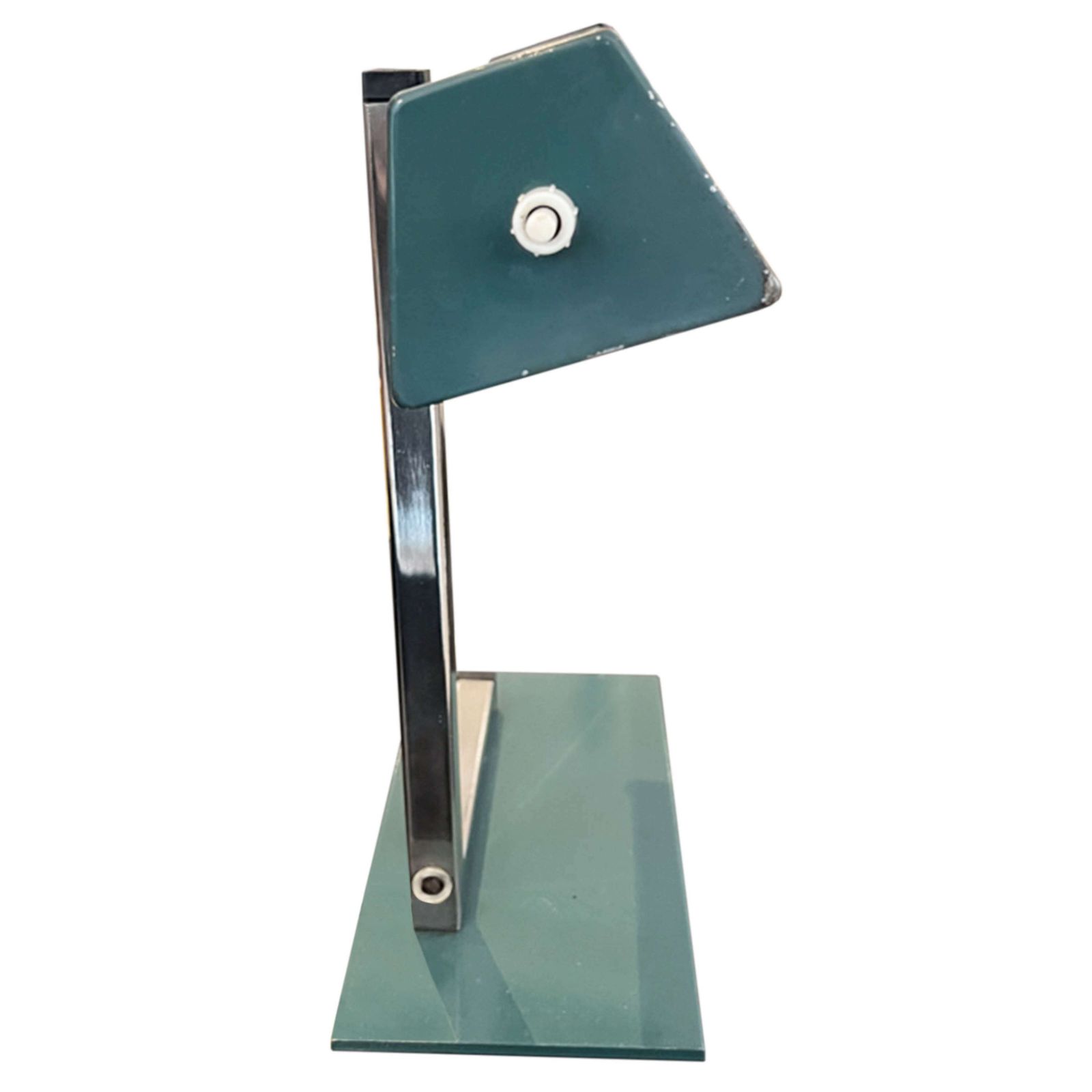 Small French 1960s Green Banker's Lamp photo Lighting
