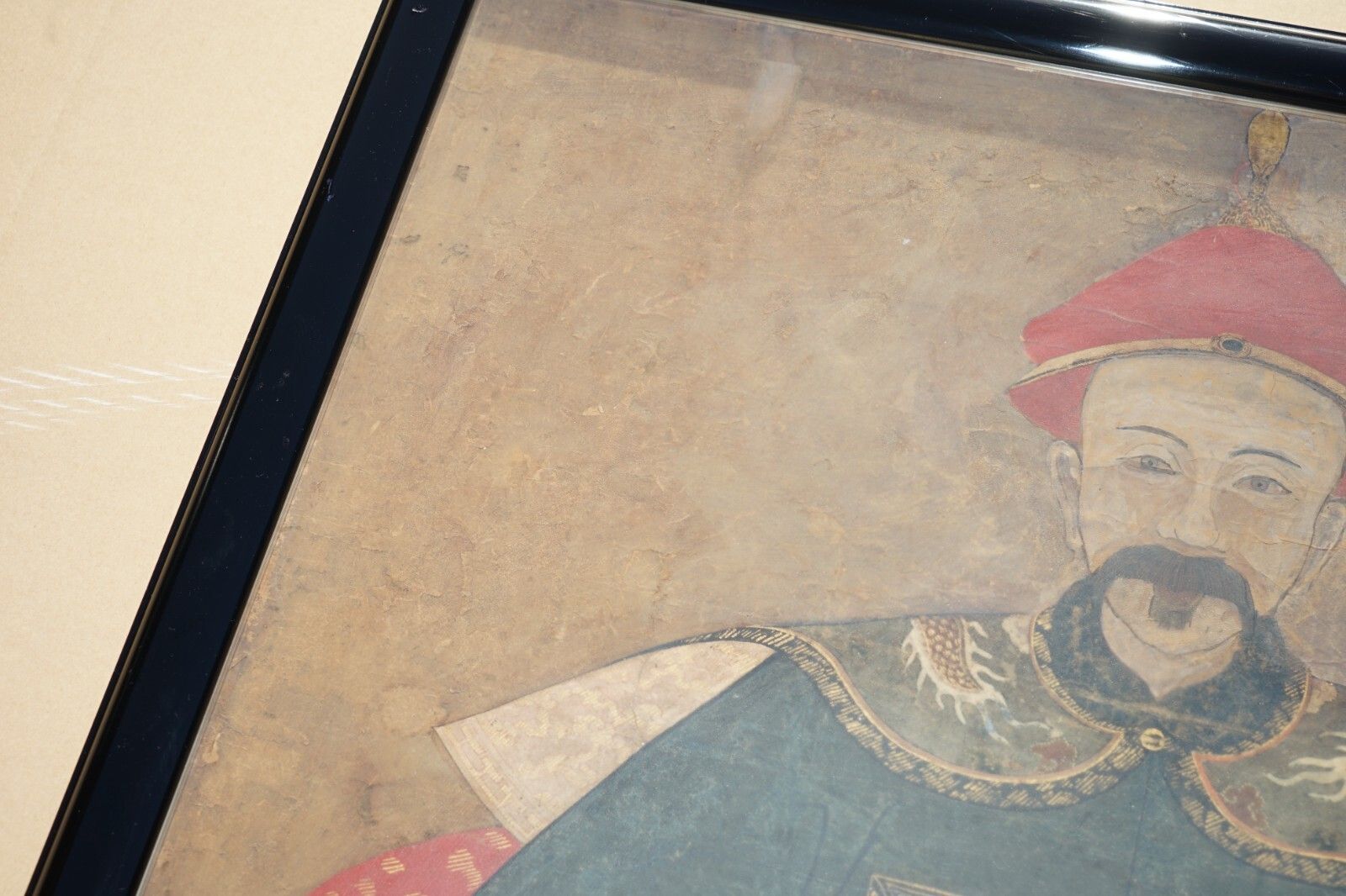 Fine & Collectable Antique Cir 1860 Chinese Ancestral Portrait In Museum Frame photo 2750.0
