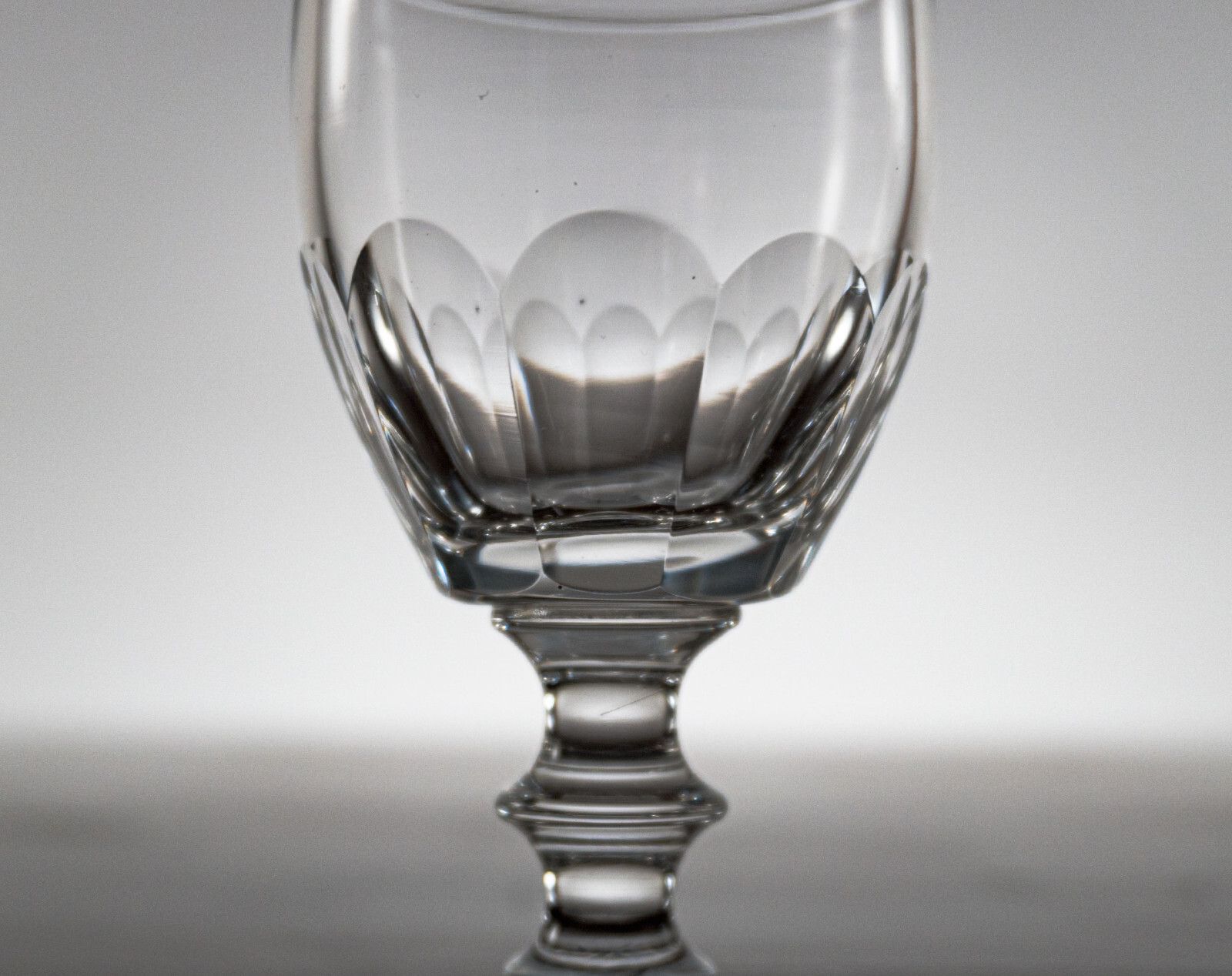 Set X6 Antique Mid 19th Century Holmegaard Danish Facet Cut Seltzer Glasses photo Home Decor