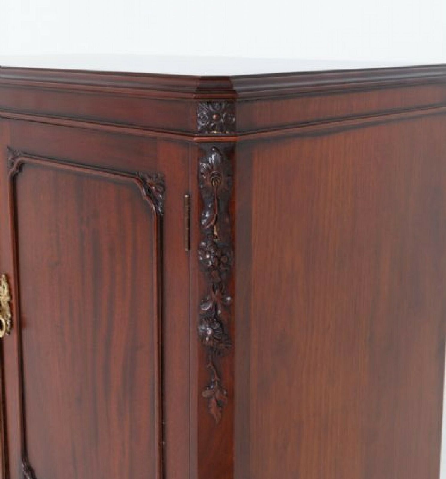 Chippendale Linen Cabinet Mahogany Closet Cupboard Lambs Of Manchester photo vinterior