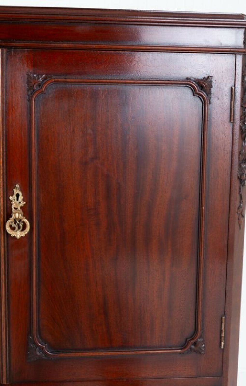 Chippendale Linen Cabinet Mahogany Closet Cupboard Lambs Of Manchester photo vintage